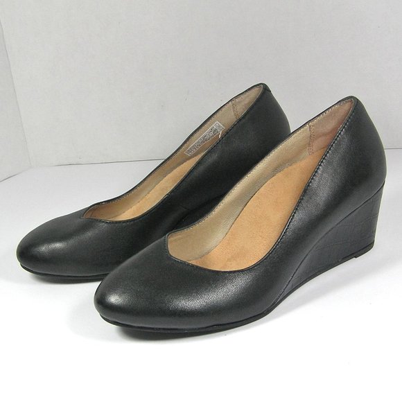 vionic antonia womens leather wedge